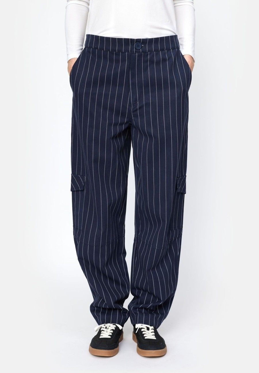 Women esmé studios | Eslexi Pants Dark Sapphire Pinstripe