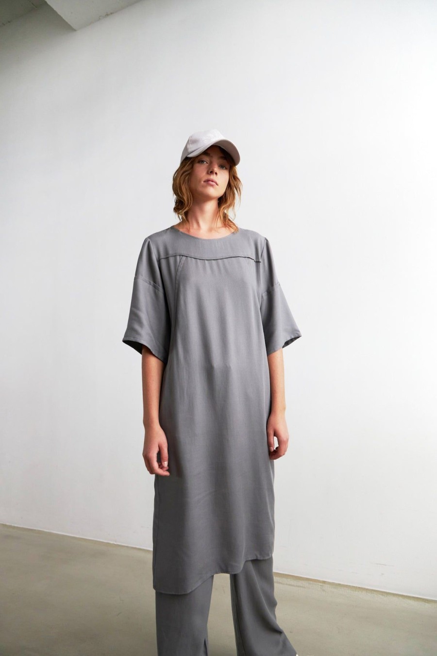 Women esmé studios | Eslica 2/4 Dress Charcoal Gray