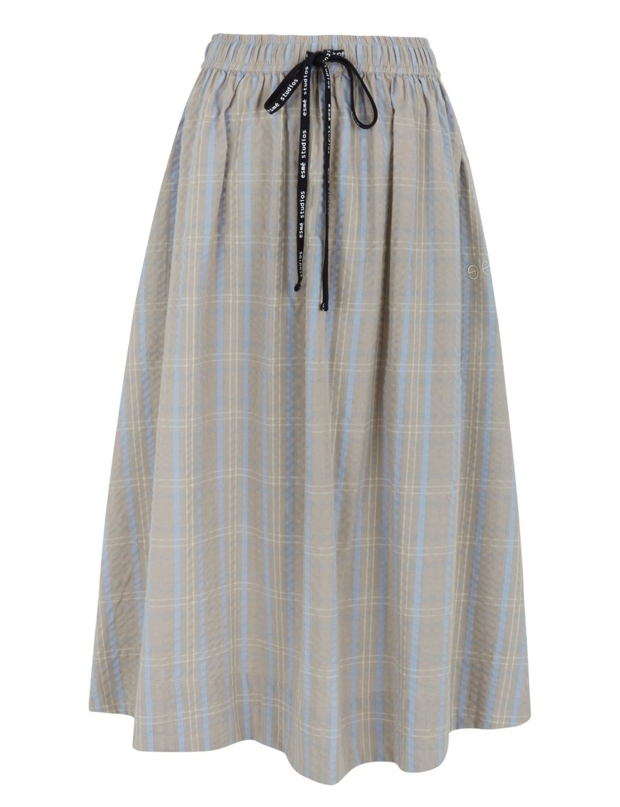 Women esmé studios | Esmella Midi Skirt Chateau Gray Checks