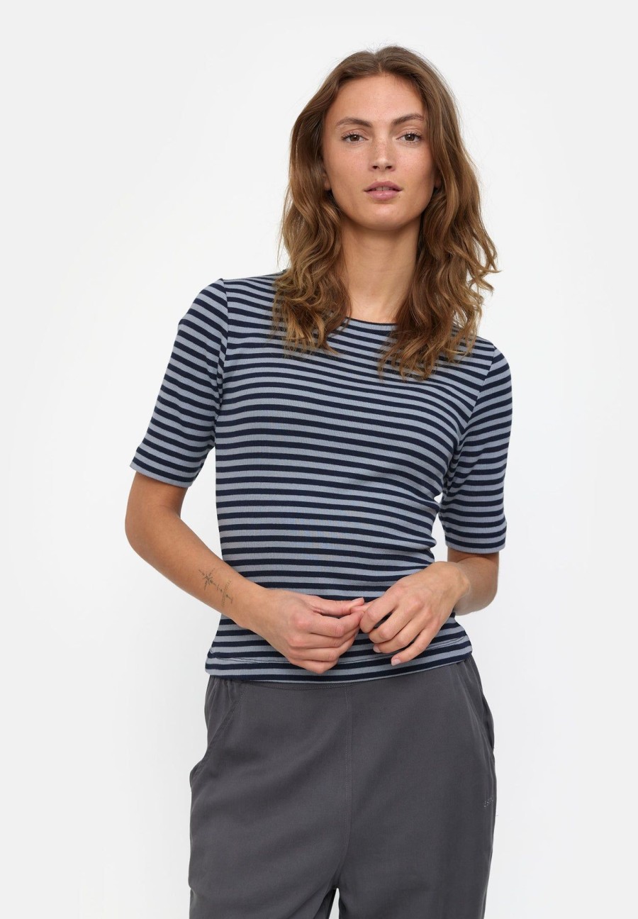 Women esmé studios | Esblossom Stripe 2/4 T-Shirt-Gots