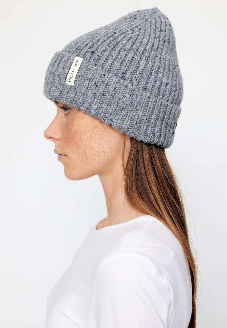 Women esmé studios | Eslinda Beanie Knit Charcoal Gray Melange