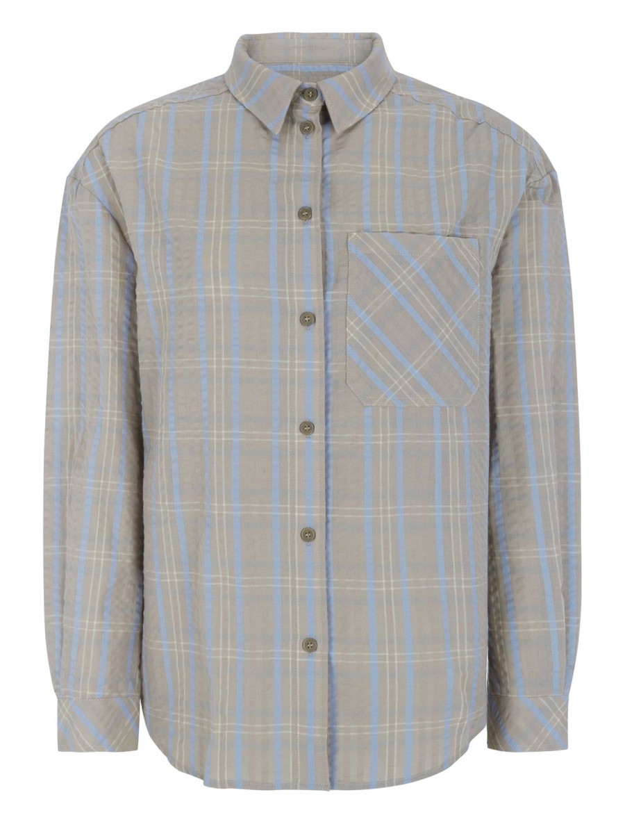 Women esmé studios | Esmella Ls Shirt Chateau Gray Checks