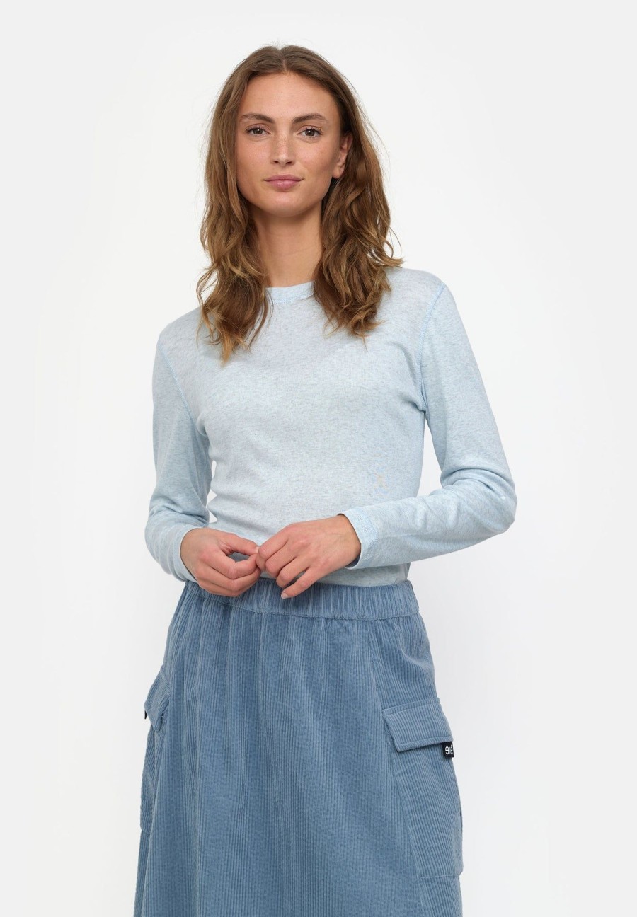 Women esmé studios | Esmila Ls Blouse Pearl Blue