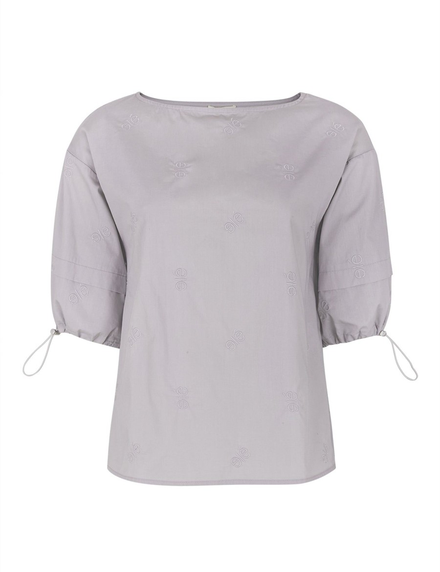 Women esmé studios | Esagnete 2/4 Blouse-Gots Raindrops Logo Emb.