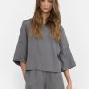 Women esmé studios | Eslica 2/4 Blouse Charcoal Gray