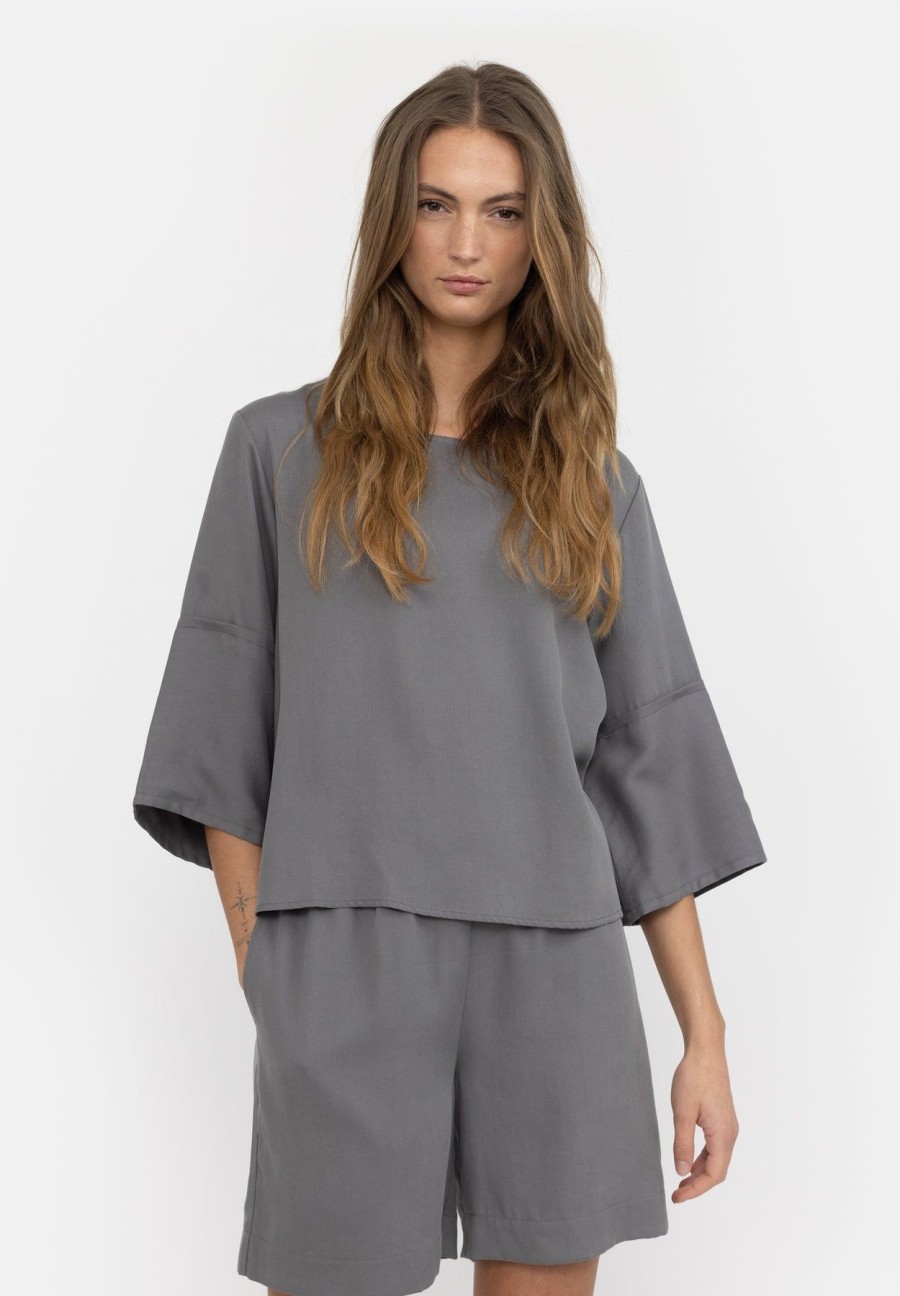 Women esmé studios | Eslica 2/4 Blouse Charcoal Gray