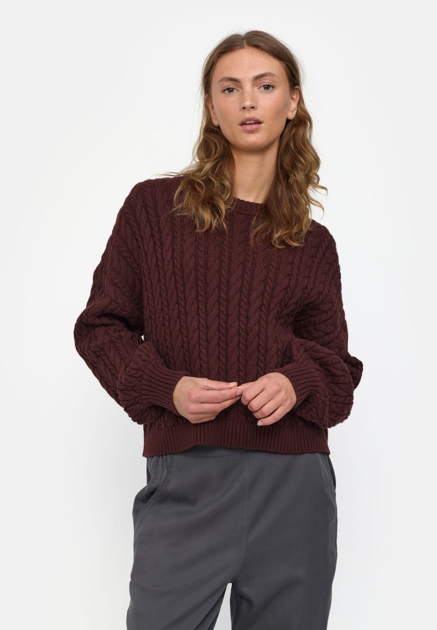 Women esmé studios | Esbraidy Jumper Knit Bitter Chocolate