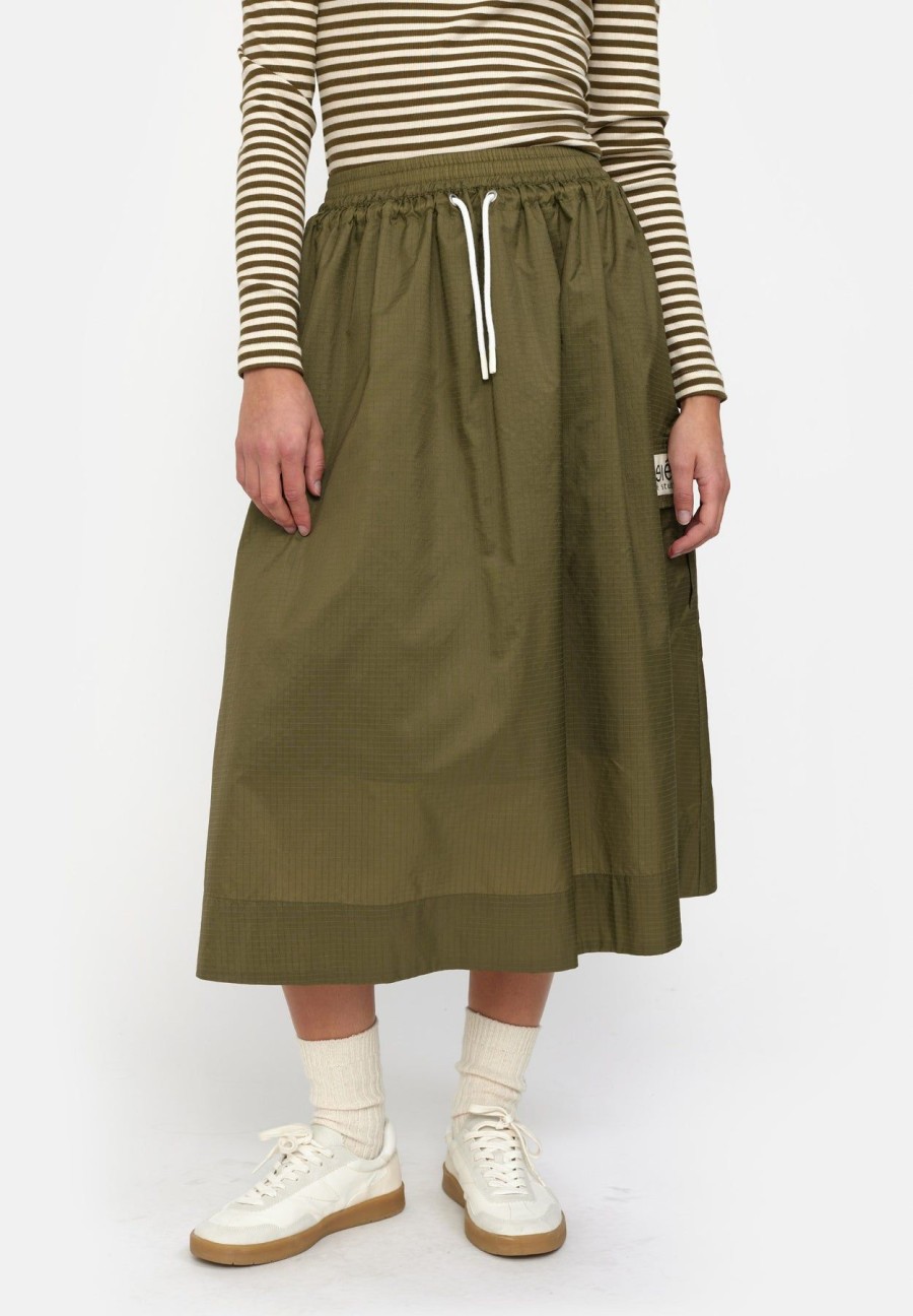 Women esmé studios | Esmelvy Midi Skirt Dark Olive