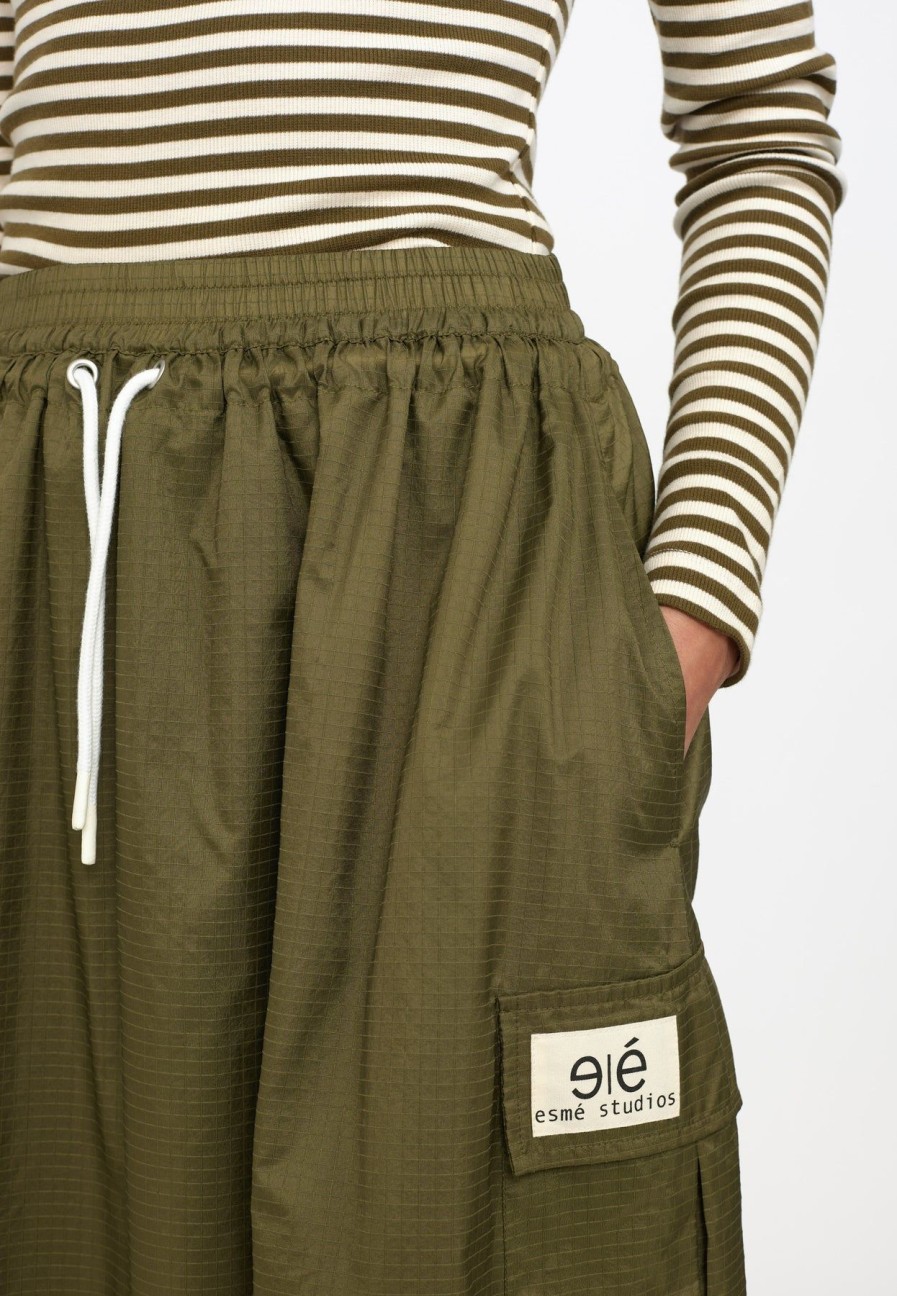 Women esmé studios | Esmelvy Midi Skirt Dark Olive