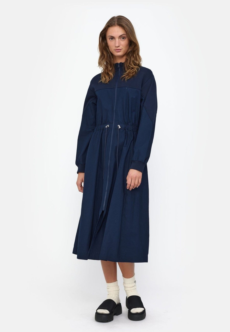 Women esmé studios | Esvicky Ls Midi Dress-Gots Dark Sapphire