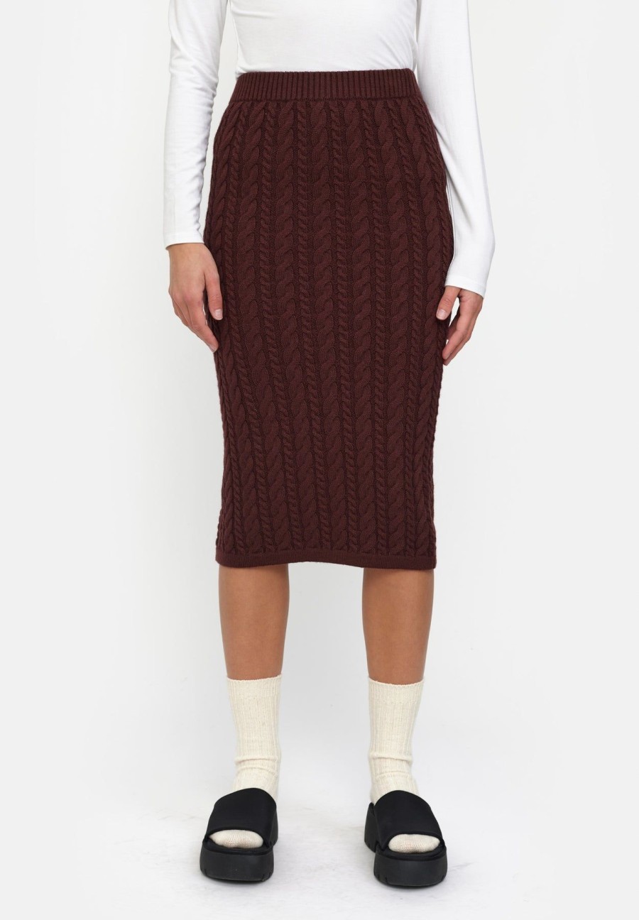 Women esmé studios | Esbraidy Skirt Knit Bitter Chocolate