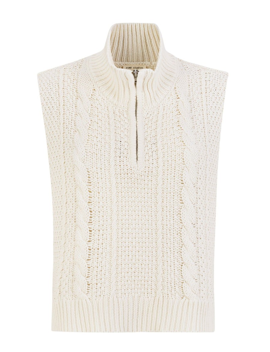 Women esmé studios | Escabia Half Zip Bib Neck Knit