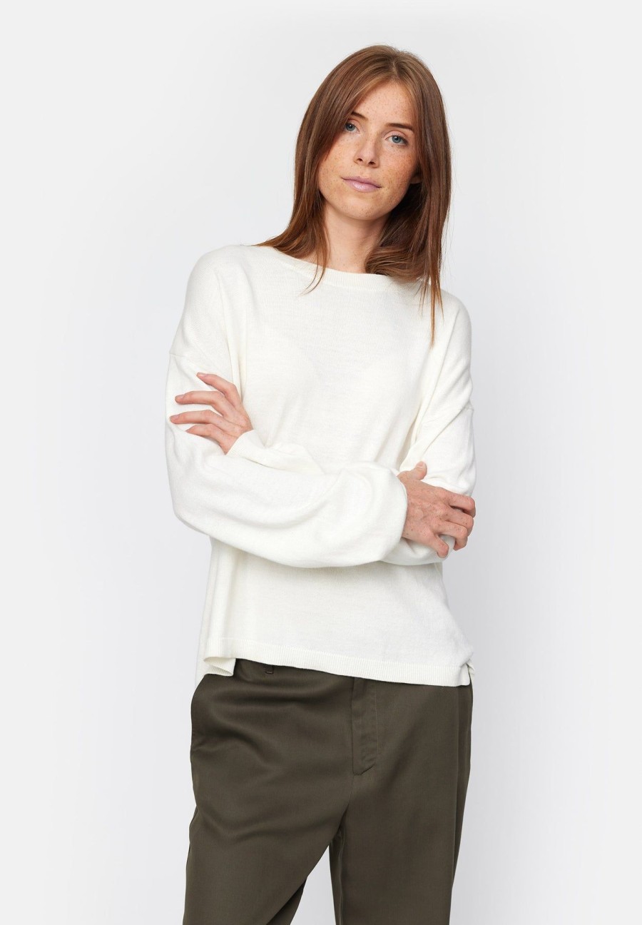 Women esmé studios | Esagnes Ls Loose Knit Snow White