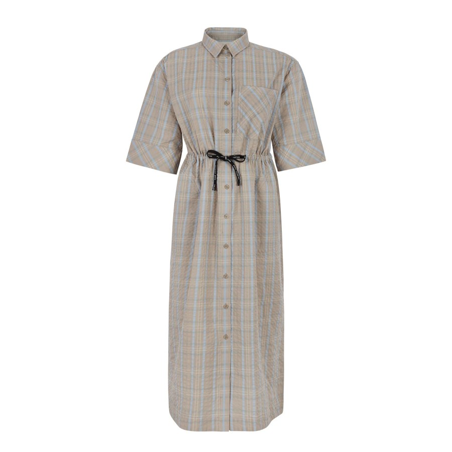 Women esmé studios | Esmella 3/4 Midi Dress Chateau Gray Checks