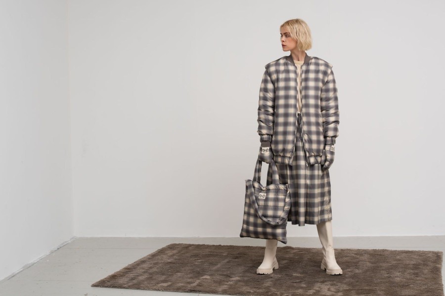 Women esmé studios | Esjuliana 2 In 1 Jacket Printed Wood Ash Check Comb.