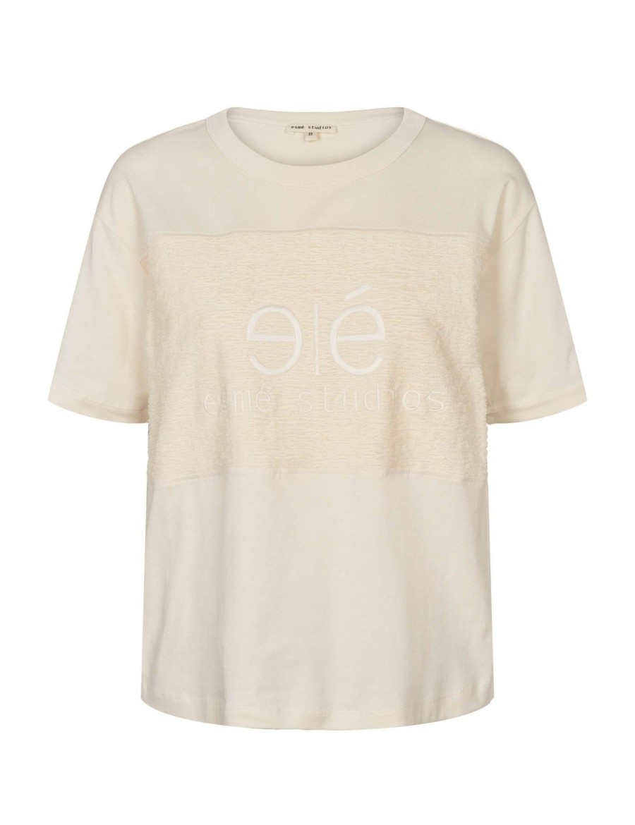 Women esmé studios | Esmindy Ss Loose T-Shirt-Gots Buttercream